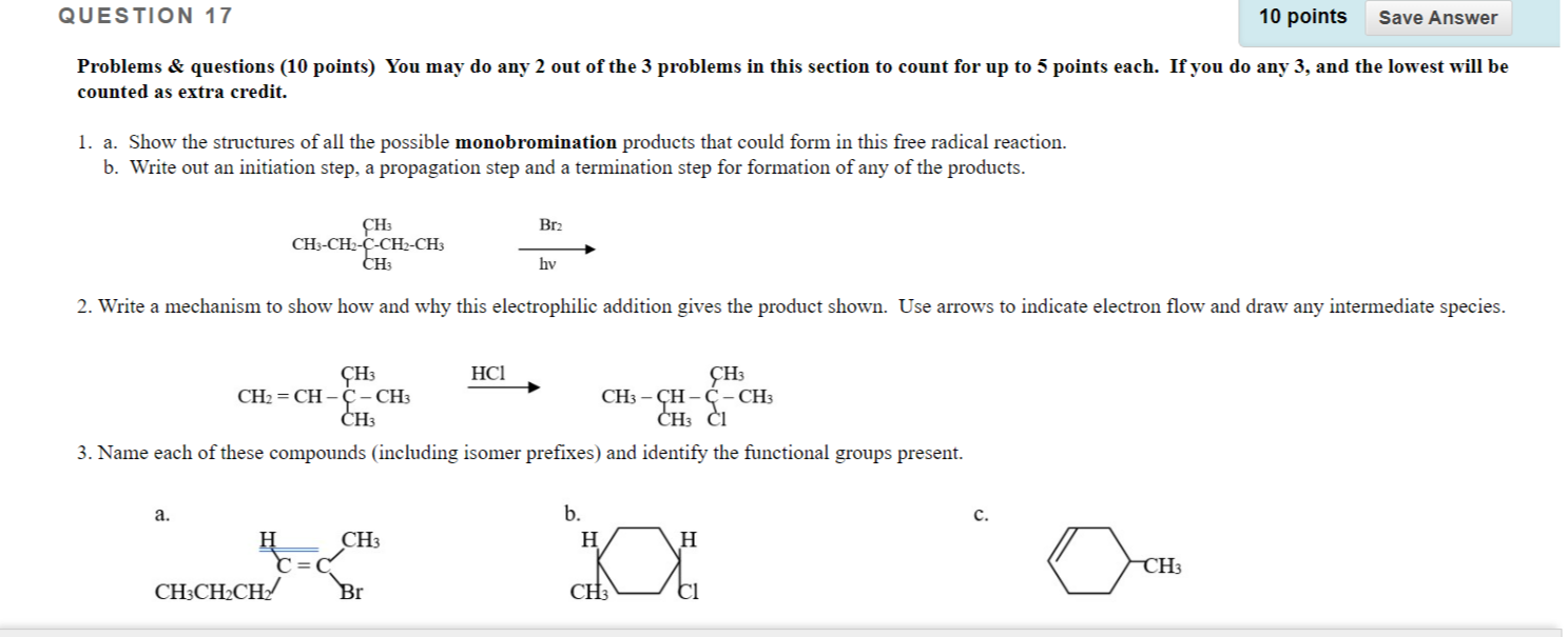 Question 17 10 Points Save Answer Problems Questions 10 Points You May Do Any 2 Out Of The 3 Problems In This Sectio 1