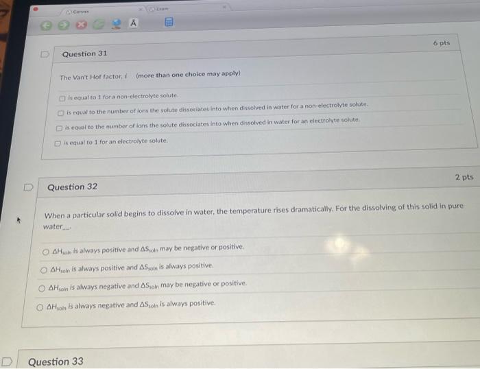 Question 13 Which Of The Following Would You Expect To Have The Highest Boiling Point Cl 12 F Br Qunction 11 Questi 3