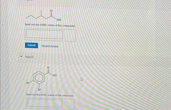 Ch2 C Oh Spell Out The Iupac Name Of The Compound Submit Part B Request Answer Oh Spell Out The Iupac Name Of The Co 2