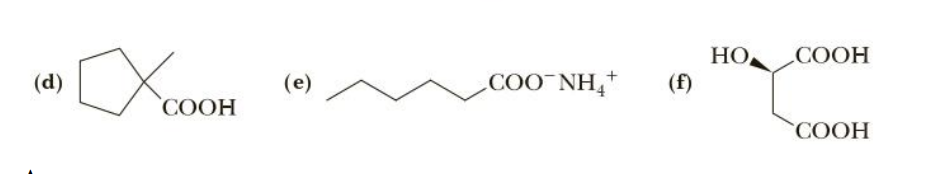 Name Each Compound Showing Stereochemistry Where Relevant 1