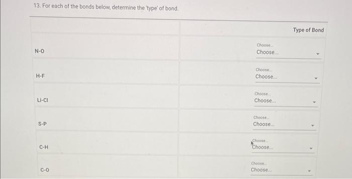 11 For Each Of The Compounds Below Examine The Lewis Structure In Question 5 And Determine O The Number Of Vsepr Elec 2
