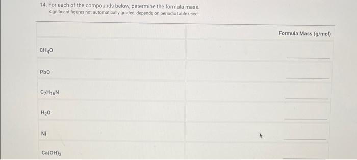 11 For Each Of The Compounds Below Examine The Lewis Structure In Question 5 And Determine O The Number Of Vsepr Elec 3