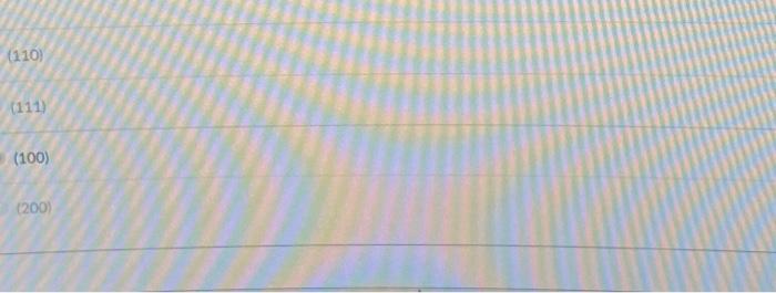 If An Fcc Material Terminated At A Surface Which Plane Would Give You The Lowest Surface Energy 110 100 200 2