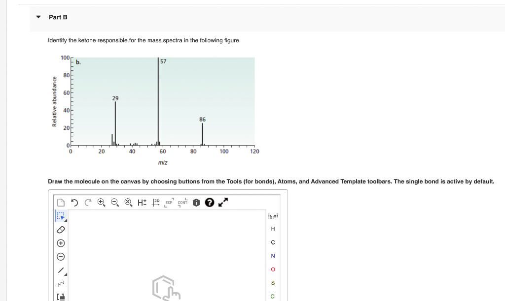 Part A Identify The Ketone Responsible For The Mass Spectra In The Following Figure Relative Abundance 100 0 D 20 40 2