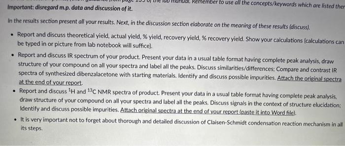 The H Nmr And C Nmr Spectra To Be Annotatetd Are For Dibenzalacetone 2