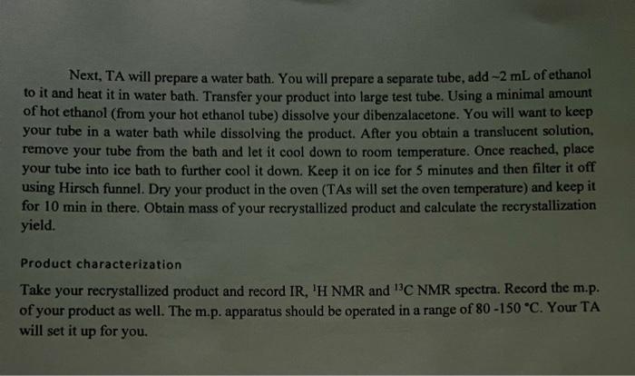 The H Nmr And C Nmr Spectra To Be Annotatetd Are For Dibenzalacetone 5