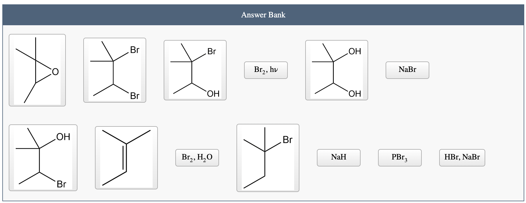 Construct A Three Step Synthesis Of 3 Bromo 3 Methyl 2 Butanol Or 3 Bromo 3 Methylbutan 2 Ol From 2 Methyl 2 Butene O 2