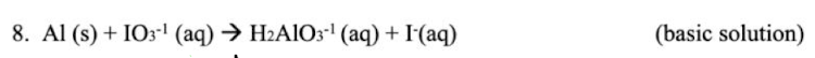 8 Al S Io3 Aq H Alo3 Aq I Aq Basic Solution 1