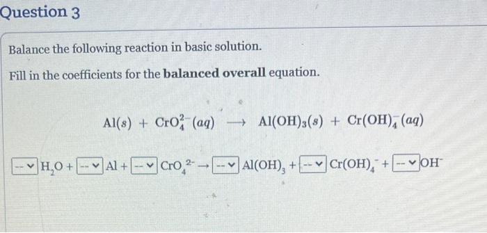 Question 1 Balance The Following Reaction In Acidic Solution 2 Pbo2 Hg Hg Pb Fill In The Coefficients For 3