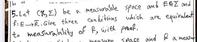 Vas In 10 115 Let 8e Be A Measurable Space And Eee And F Evr Give Three Conditions Which Are Equivalent To Measurab 1