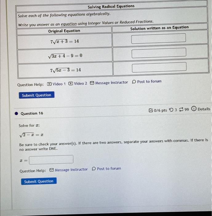 Question 4 Simplifying Expressions With Rational Exponents Simplify Each Of The Following Expressions Involving Rational 2
