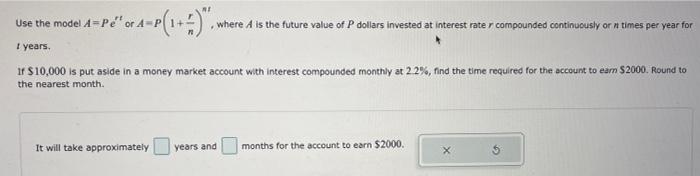 Pe Or A P 1 Wher Use The Model A Pe Or A I Years Ir 10 000 Is Put Aside In A Money Market Account With Interes 1