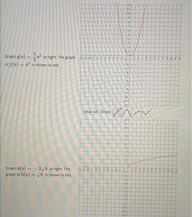 Graph G X 125 At Right The Graph 12 11 10987 6 5 4 3 2 Of F X Is Shown In Red Graph K Z 2 At Right The Gr 1