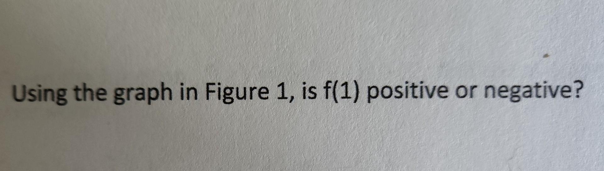 Hint Read Increasing And Decreasing Intervals Off The X Axis Using The Graph In Figure 1 Is F 1 Positive Or Negati 2