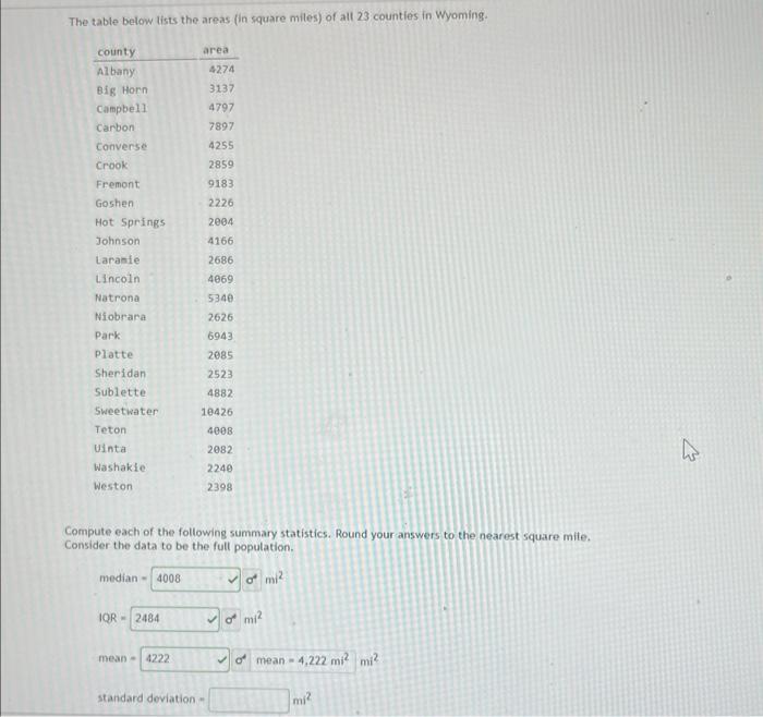 2 Fill In The Table Below Fill In The Differences Of Each Data Value From The Mean Then The Squared Differences 3 C 2