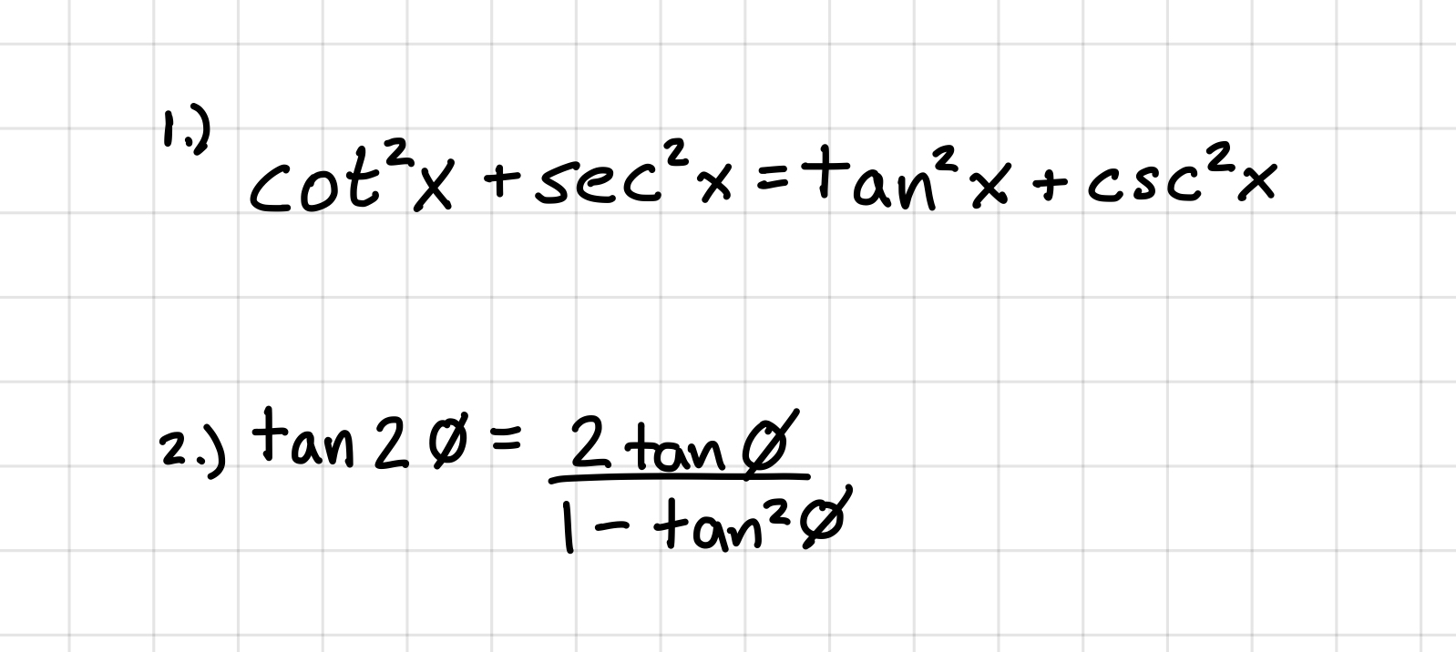 Trig Proofs Identities 1
