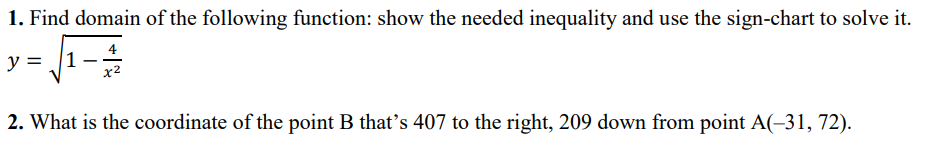 Please Solve Both Questions 1