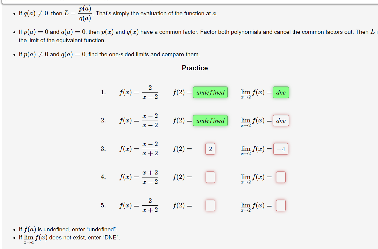 If Q A 0 Then L P A Q A That S Simply The Evaluation Of The Function At A If P A 0 And Q A 0 Then 1