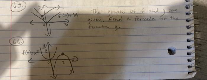 68 4 F X X O F X H 2 The Graphs Of F And I Are Given Find A Formula For The Function 9 Of Ion Fis Graph 65 68 1