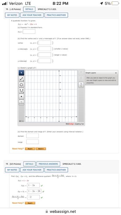 Verizon Lte 15 0 8 Points Details Previous Answers Sprecalc73 1 017 My Notes Ask Your Teacher Practice Another Aqu 4