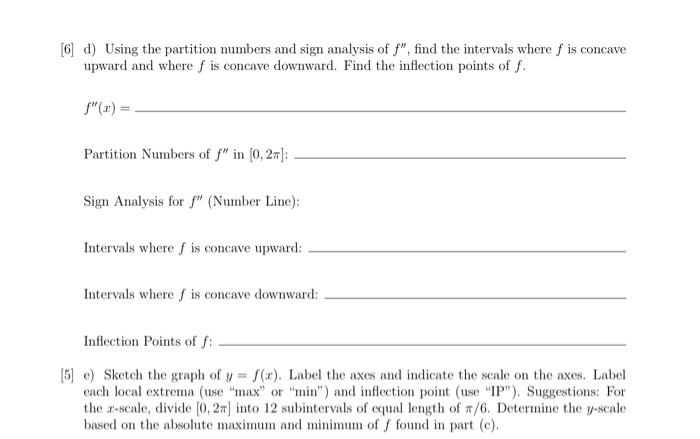 20 1 Suppose F X X 2 Cos X For X In 0 2 5 A Find All Critical Numbers Of F And Determine The Intervals Where 2