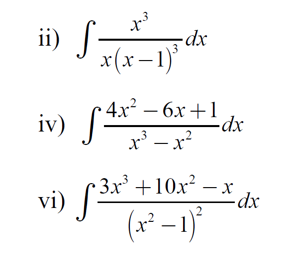 Solve The Following Integrals 1