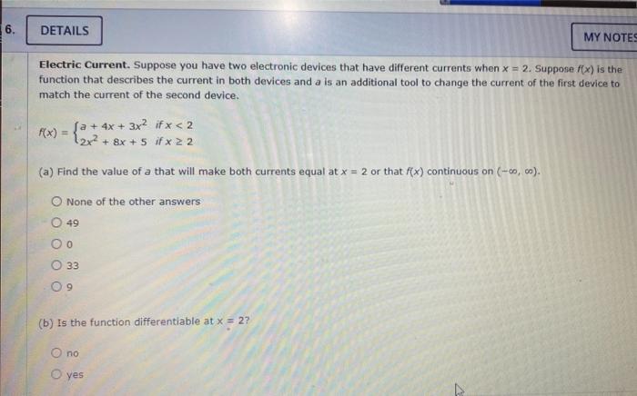 6 Details Electric Current Suppose You Have Two Electronic Devices That Have Different Currents When X 2 Suppose F X 2