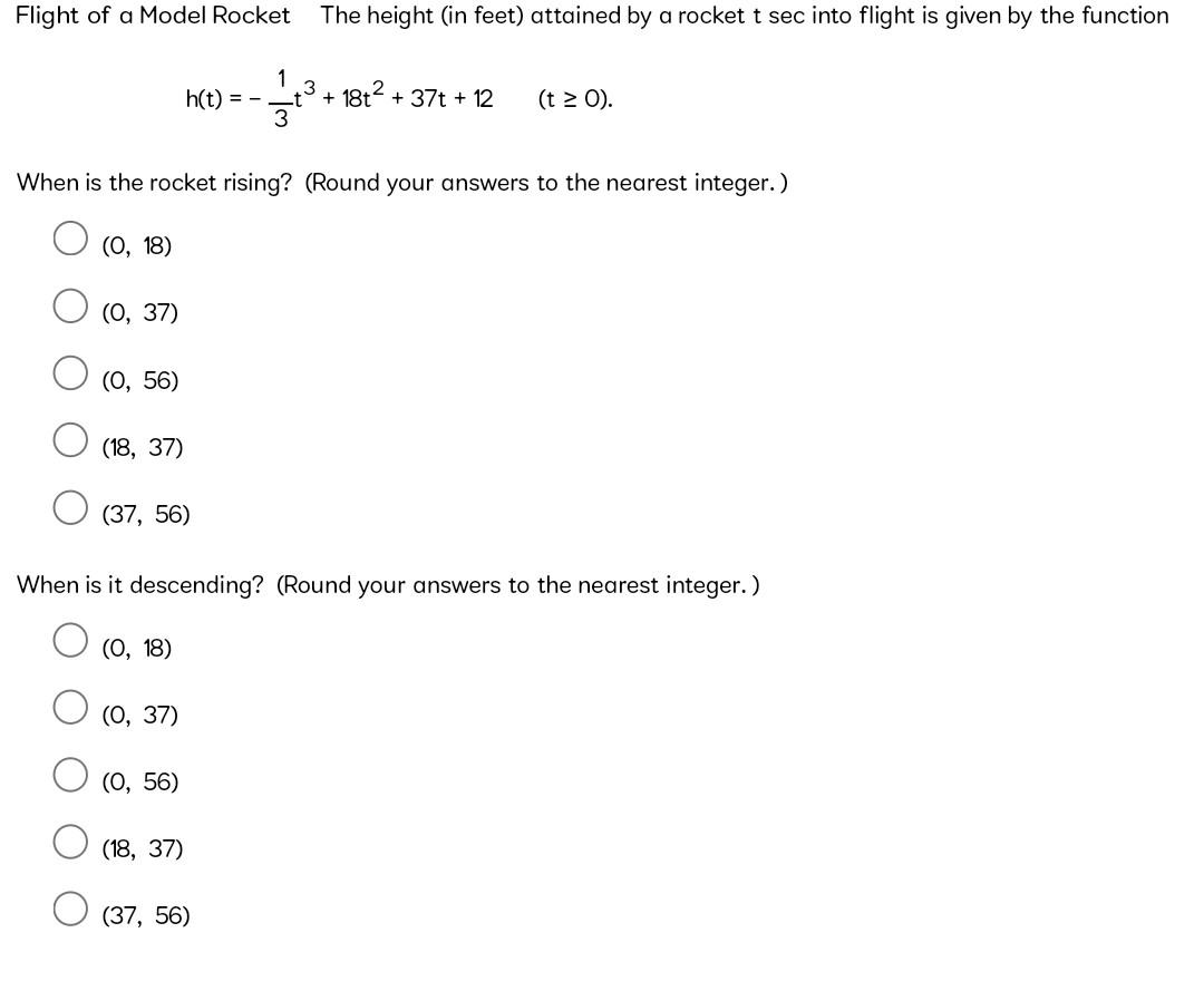 Flight Of A Rocket Suppose The Altitude In Metres Of A Rocket T Seconds Into Flight Is Given By F T 2t 27t 3