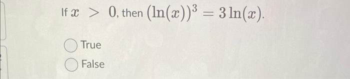 If X 0 Then In X 3 Ln X True False 1