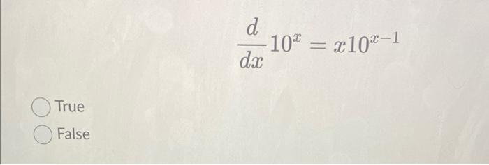True False D Dx 10 X10 1 1
