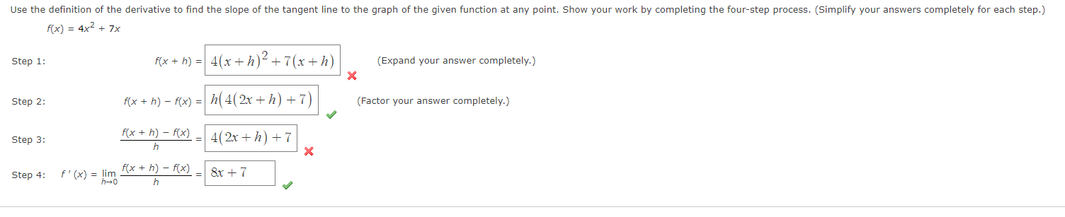 Use The Definition Of The Derivative To Find The Slope Of The Tangent Line To The Graph Of The Given Function At Any Poi 1