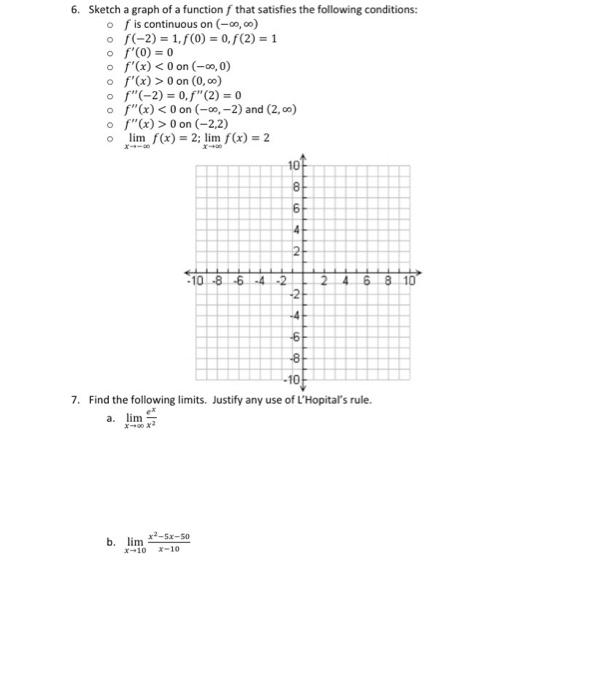 6 Sketch A Graph Of A Function F That Satisfies The Following Conditions Of Is Continuous On 00 00 Of 2 1 F 0 1