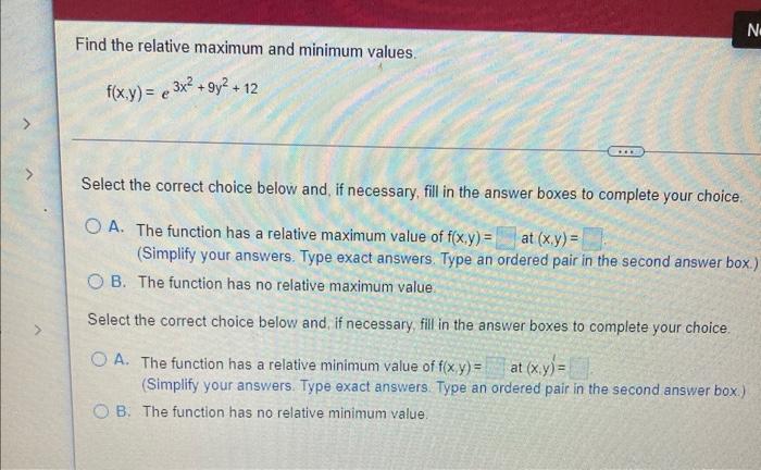 Find F And F Fx F F X Y 8x In Xy A Find The Indicated Maximum Or Minimum Value Of F Subject To The Given Constr 4