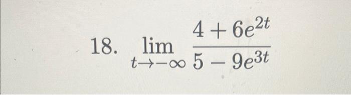 4 6e2t T 5 9e T 18 Lim 1