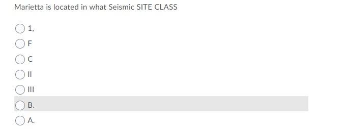 Marietta Is Located In What Seismic Site Class 1 F Ii B A 1