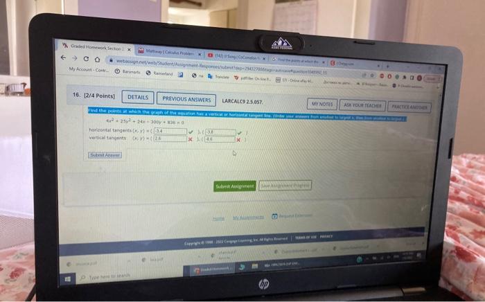 Graded Homework Section X May Cus Prox 4400 My Account Contramat Webassign Net Web Student Signment Sporseshobmthep 294 1