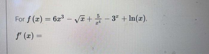 For F X 6x X 3a Ln X F X 1