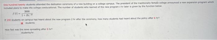 One Hundred Twenty Students Attended The Dedication Ceremony Of A New Building On A College Campus The President Of The 1