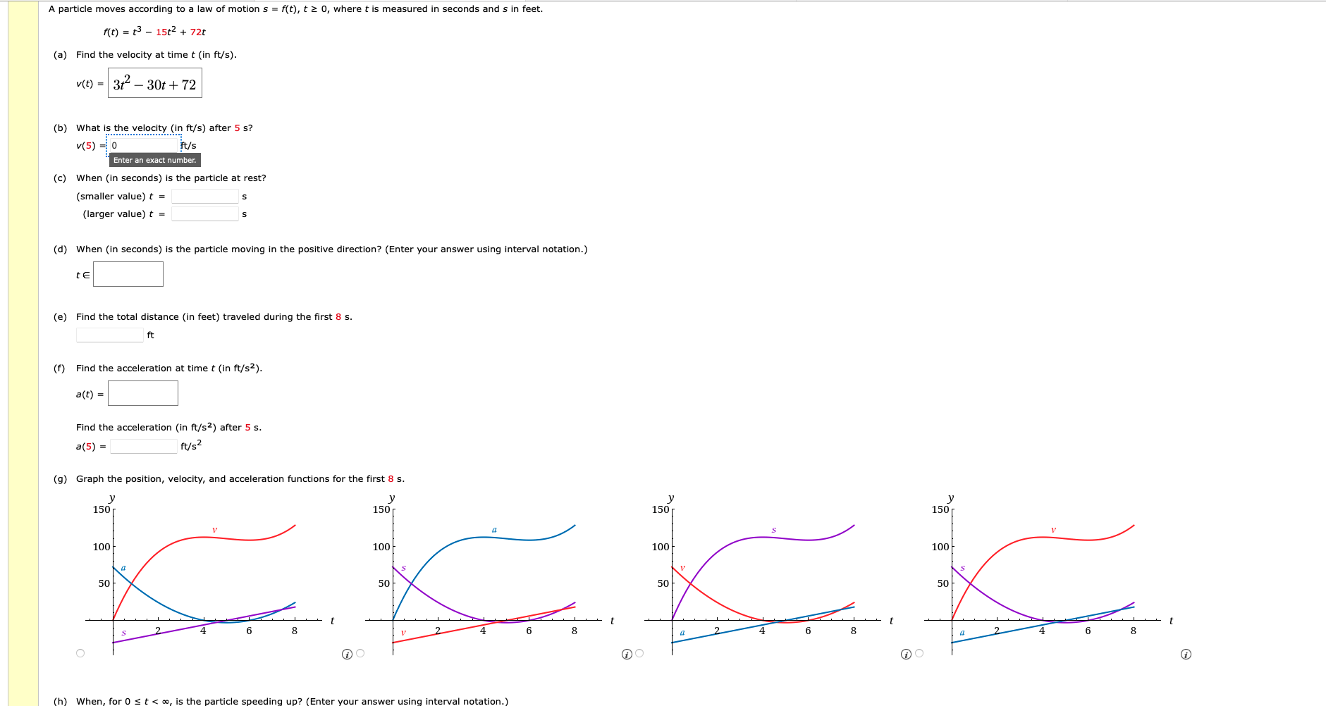 A Particle Moves According To A Law Of Motion S F T T 0 Where T Is Measured In Seconds And S In Feet F T T3 15 1