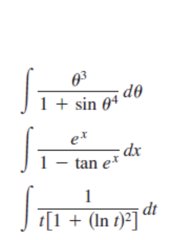 0 1 Sin 04 Ex 1 Tan Ex Do Dx 1 1 In 1 Dt 1