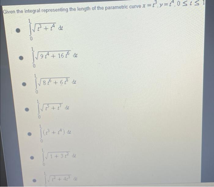Find The Arc Length Of The Curve 3y 4x From 3 4 To 9 12 13 12 8 H 10 05 15 9 14 Given The Integral Representi 2