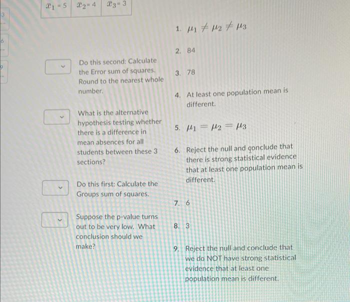 Question 3 16 Points Three Students Were Selected At Random From Each Of Three Classes I M Teaching This Semester The 2