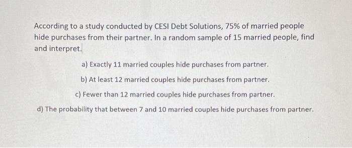 According To A Study Conducted By Cesi Debt Solutions 75 Of Married People Hide Purchases From Their Partner In A Ran 1