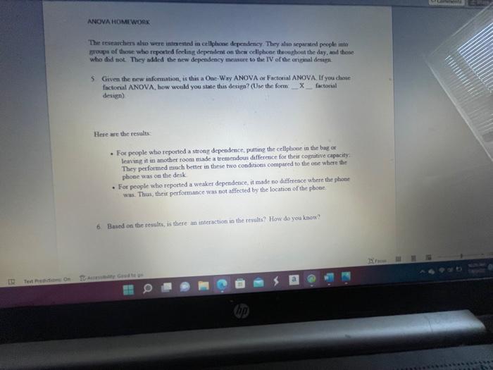 Anova Homework Here S A Summary Of Results Of An Experimental Study Take A Look At The Description Below To Get An Over 3