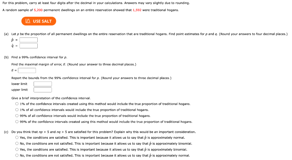 For This Problem Carry At Least Four Digits After The Decimal In Your Calculations Answers May Vary Slightly Due To Ro 1
