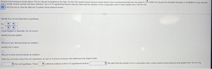 Systolic Blood Pressure Levels Above 120 Mm Hg Are Considered To Be High For The 100 Systolic Blood Pressure Levels Lis 1