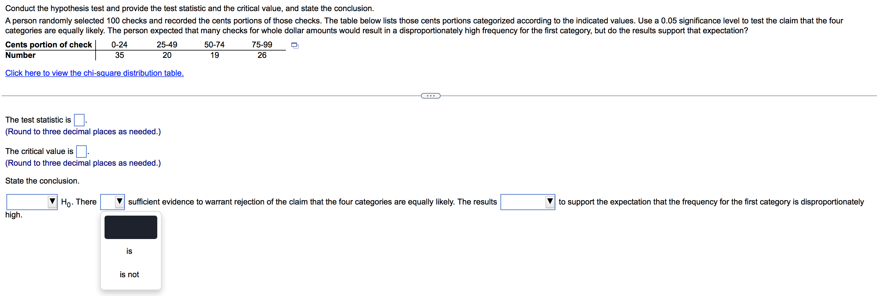 Conduct The Hypothesis Test And Provide The Test Statistic And The Critical Value And State The Conclusion A Person Ra 3
