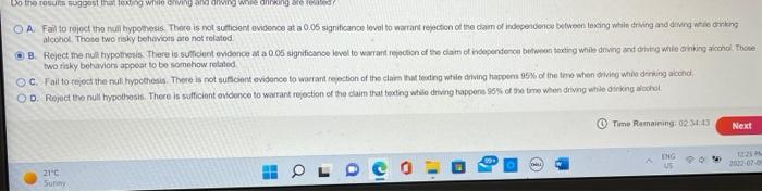 In A Study Of High School Students At Least 16 Years Of Age Researchers Obtained Survey Results Summarized In The Accom 4