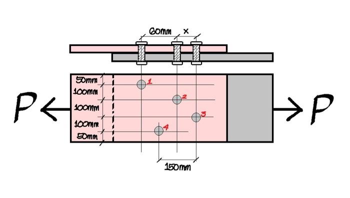 An A36 Steel Plate 12mm Thick In Yellow Is Connected To Another A36 Steel Plate 12mm Thick In Gray Using Four Bolt 1