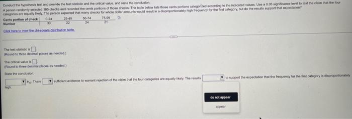 Conduct The Hypothesis Test And Provide The Test Statistic And The Ortical Value And State The Conclusion A Person Rand 3